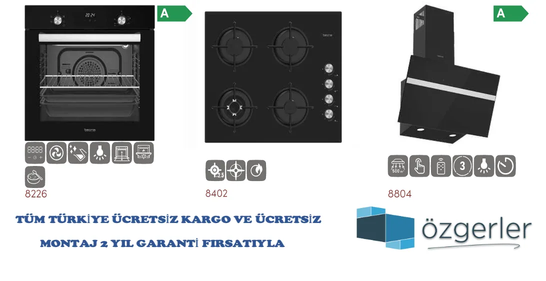 Tecna Ankastre Set Siyah